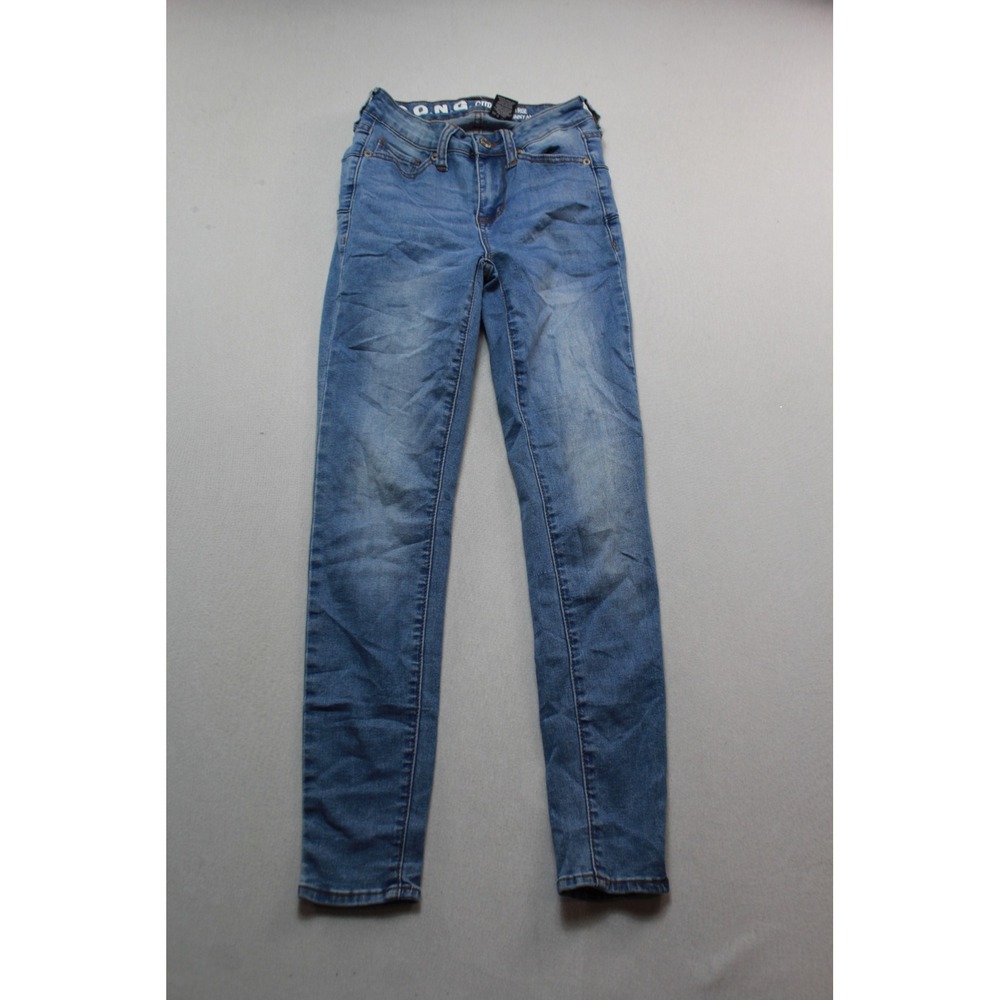 S.O.N.G. Curvy Skinny Ankle Jeans Women 1/25 Blue Excellent High Rise Stretch